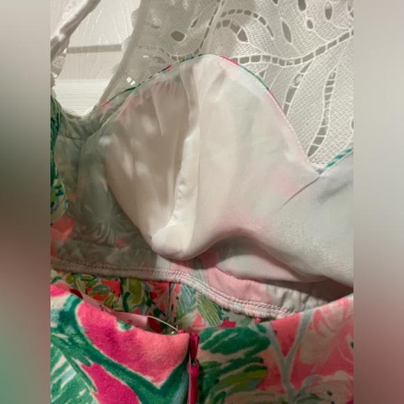 Lilly Pulitzer Razz Berry Catty Shack Sadie Romper Size 10 - Picture 9 of 13